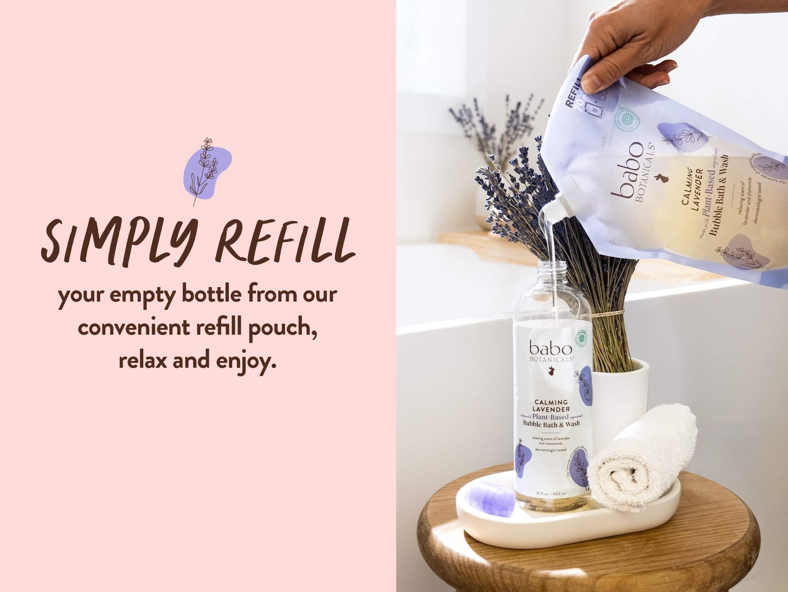 Calming Lavender Bubble Bath & Wash Refill - Image 3